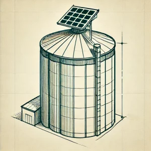 Control llenado de silos mediante sistema de iluminación led fotovoltaico